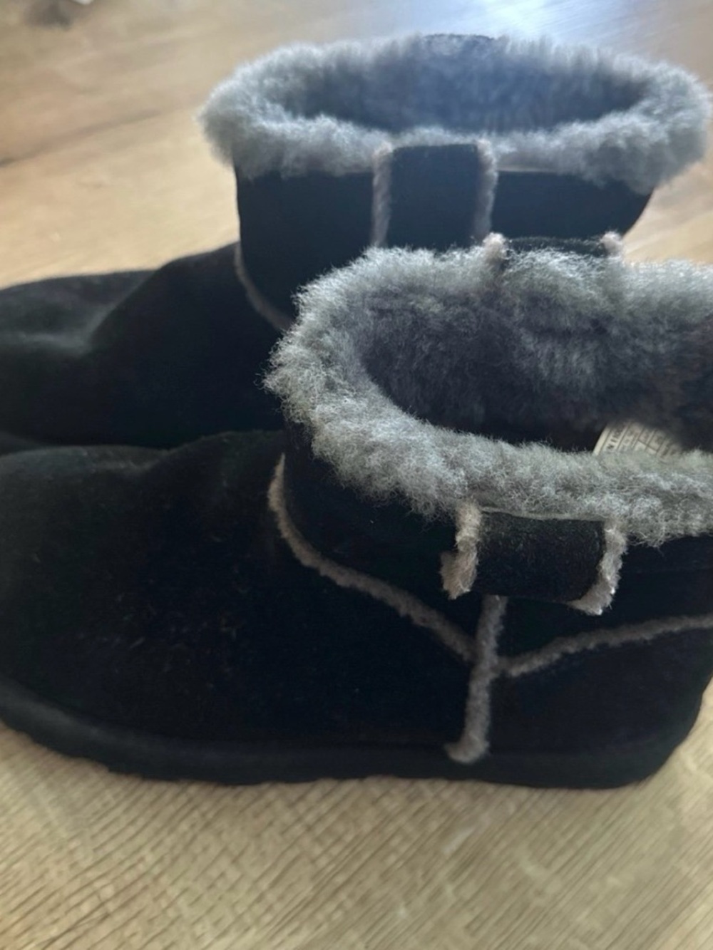 UGG Black Shearling-Lined Slip-On Boot
